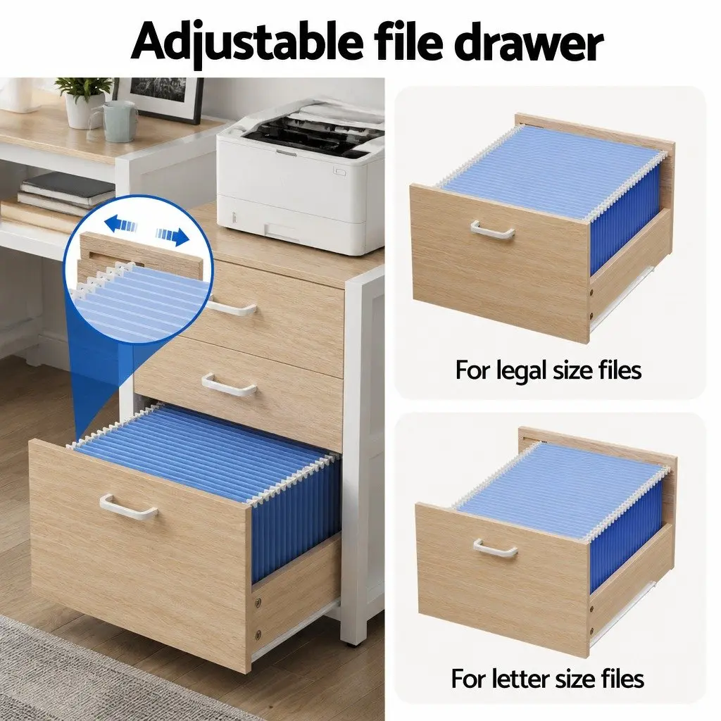 Computer Desk MDF Oak 160cm with Drawers Open Shelf
