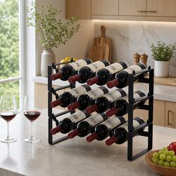 Practical 3-Tier Wine Rack for Home and Entertaining