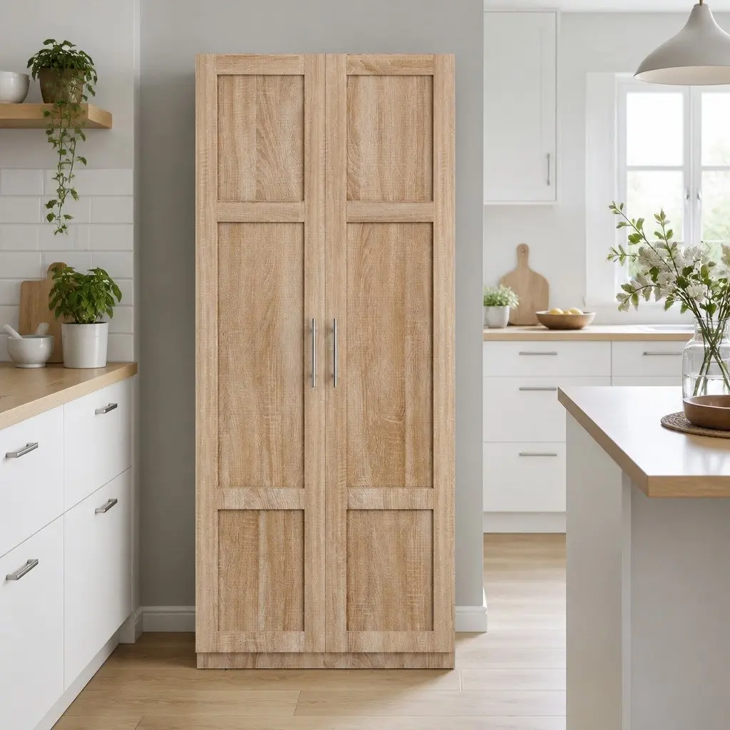 Buffet Sideboard Cupboard Cabinet Pantry Organiser Storage 4 Adjustable Shelves