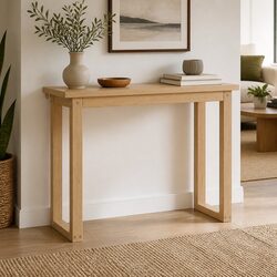 Console Table 110CM Pine Wood Grain Minimalist Design Storage Entryway Hallway