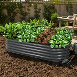 Functional Oval Garden Bed 160x80x42cm for Every Home
