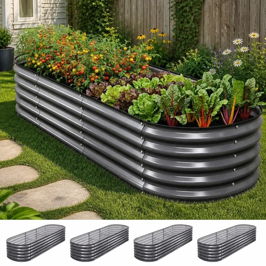 4-Piece Garden Bed Kit for Home Use