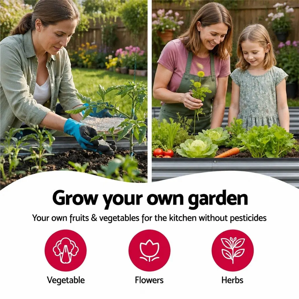 Raised Garden Bed for Vegetables and Flowers