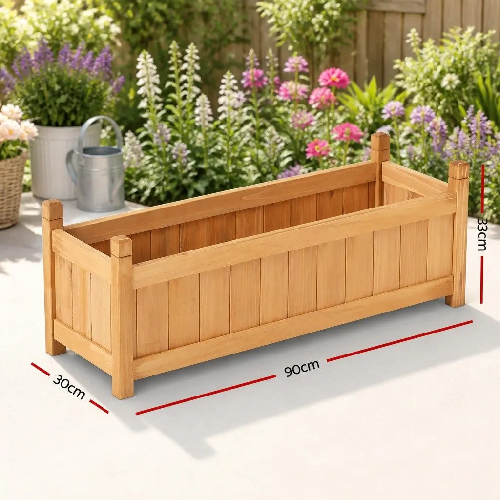 Raised Garden Bed for Various Spaces 90x30x33cm