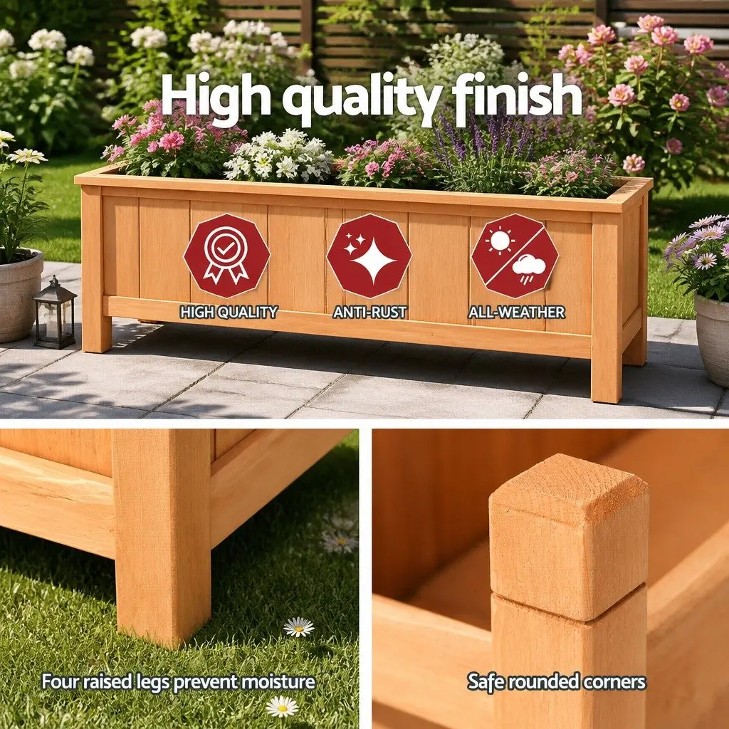 Raised Garden Bed for Various Spaces 90x30x33cm