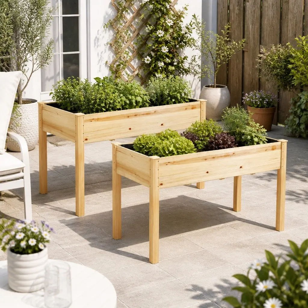 Raised Garden Bed for Vegetable and Flower Growing