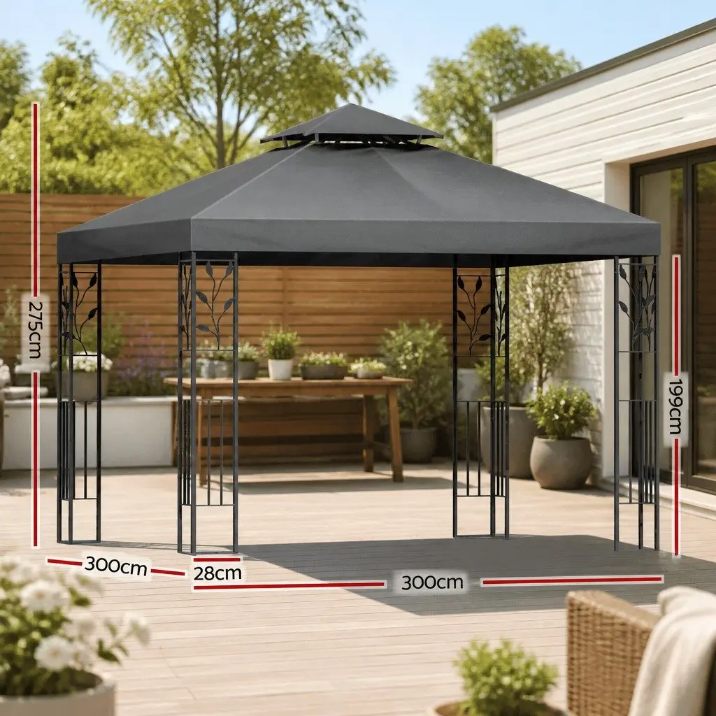 Grey Gazebo 3x3m for Outdoor Events