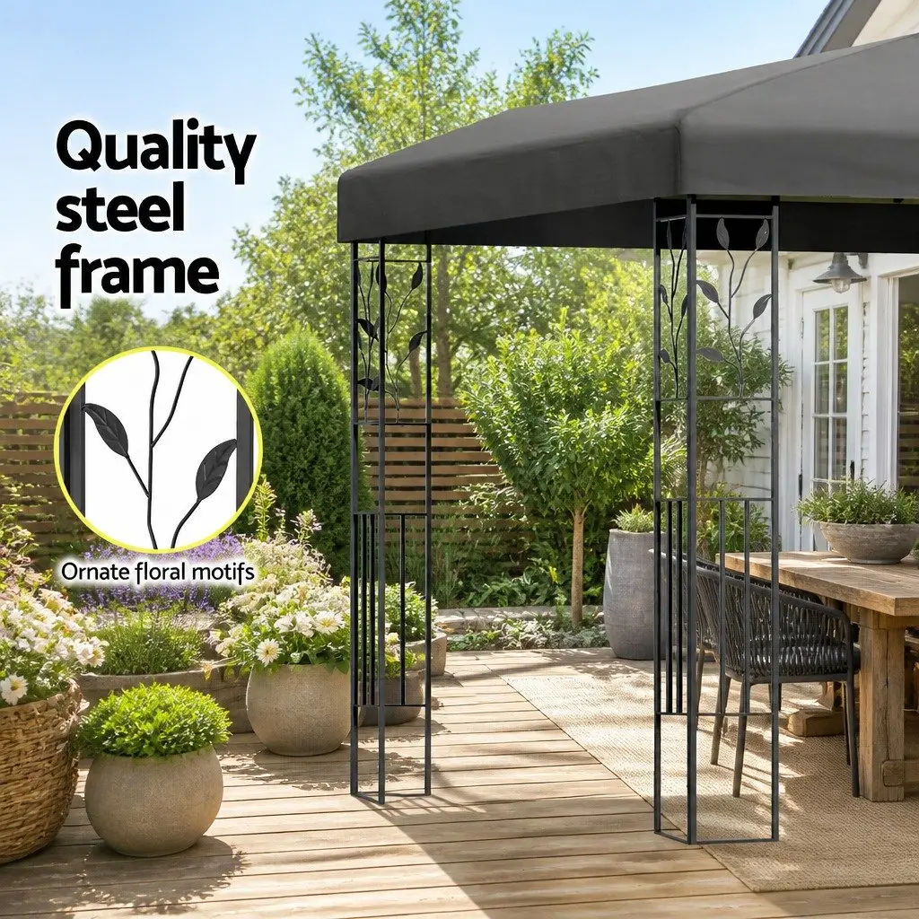 Grey Gazebo 3x3m for Outdoor Events