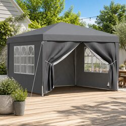 Pop Up Gazebo 3x3m Folding Marquee Tent Outdoor Canopy Shade Wedding Camping