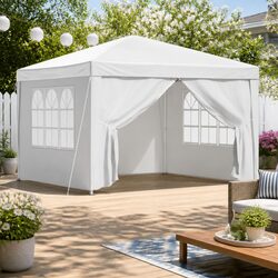 Pop Up Gazebo 3x3m Folding Marquee Tent Outdoor Canopy Wedding Camping Shade