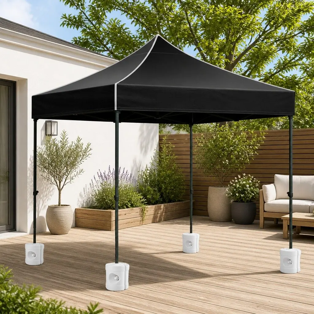 Pop Up Gazebo 3x3m Folding Marquee Tent Canopy Black