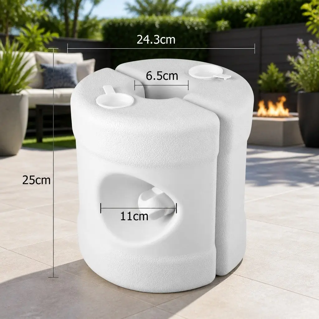 Gazebo Base Pod Kit Plastic Fillable 4 Pieces White