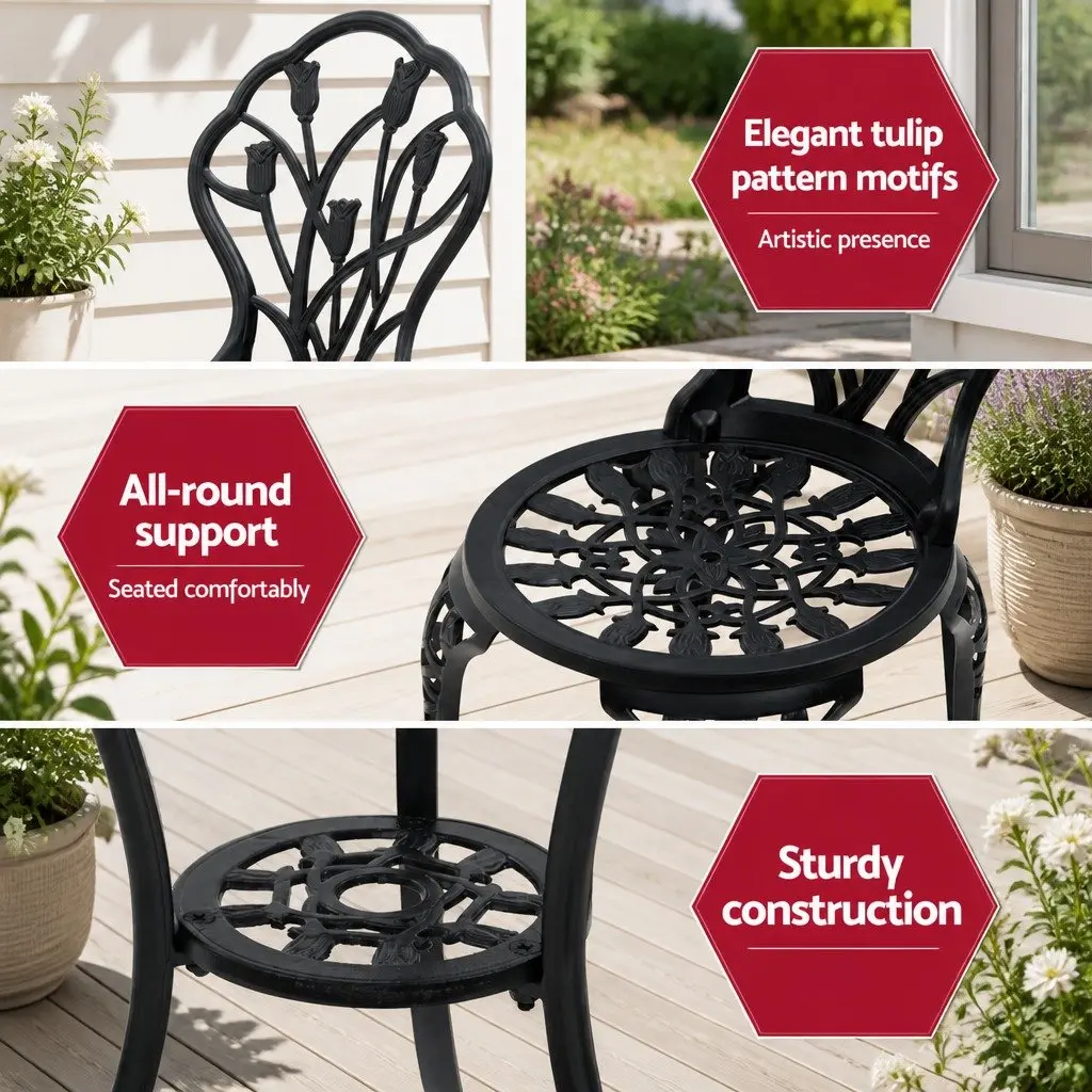 3PC Bistro Set for Outdoor Enjoyment