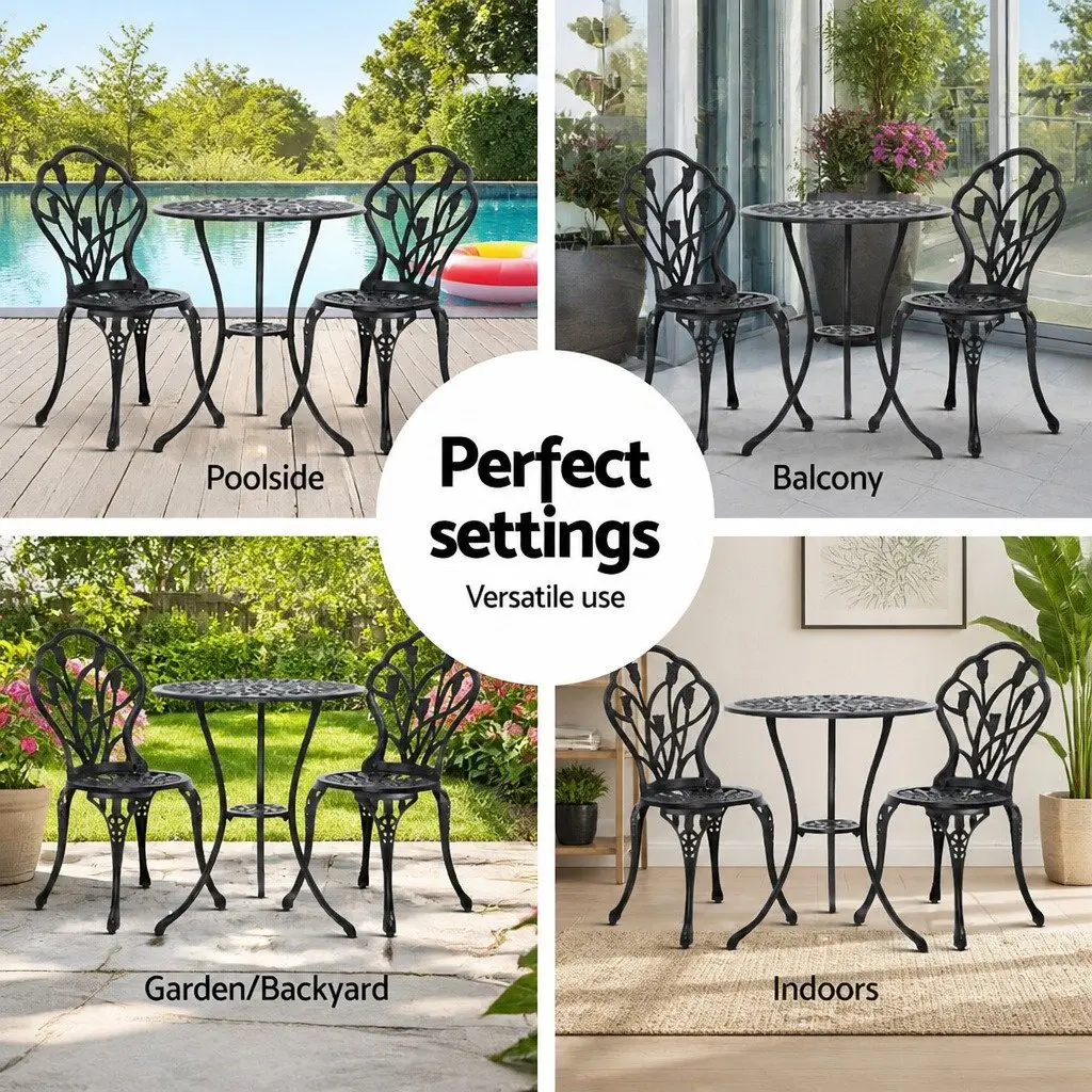 3PC Bistro Set for Outdoor Enjoyment