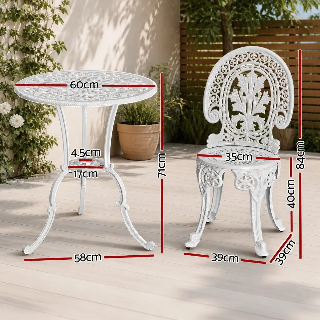 3PC Bistro Set for Outdoor Use