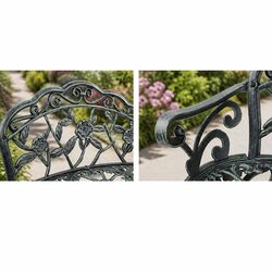 Practical 100cm Vintage Green Garden Bench Seat