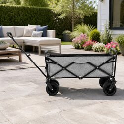 Utilitarian Grey Garden Cart for Everyday Tasks