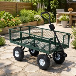 Versatile Mesh Garden Cart for Home and Nursery Use 96cm