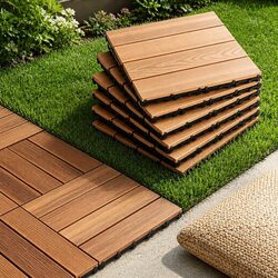 Practical Use Cases for 27PCS Interlocking Wood Deck Tiles