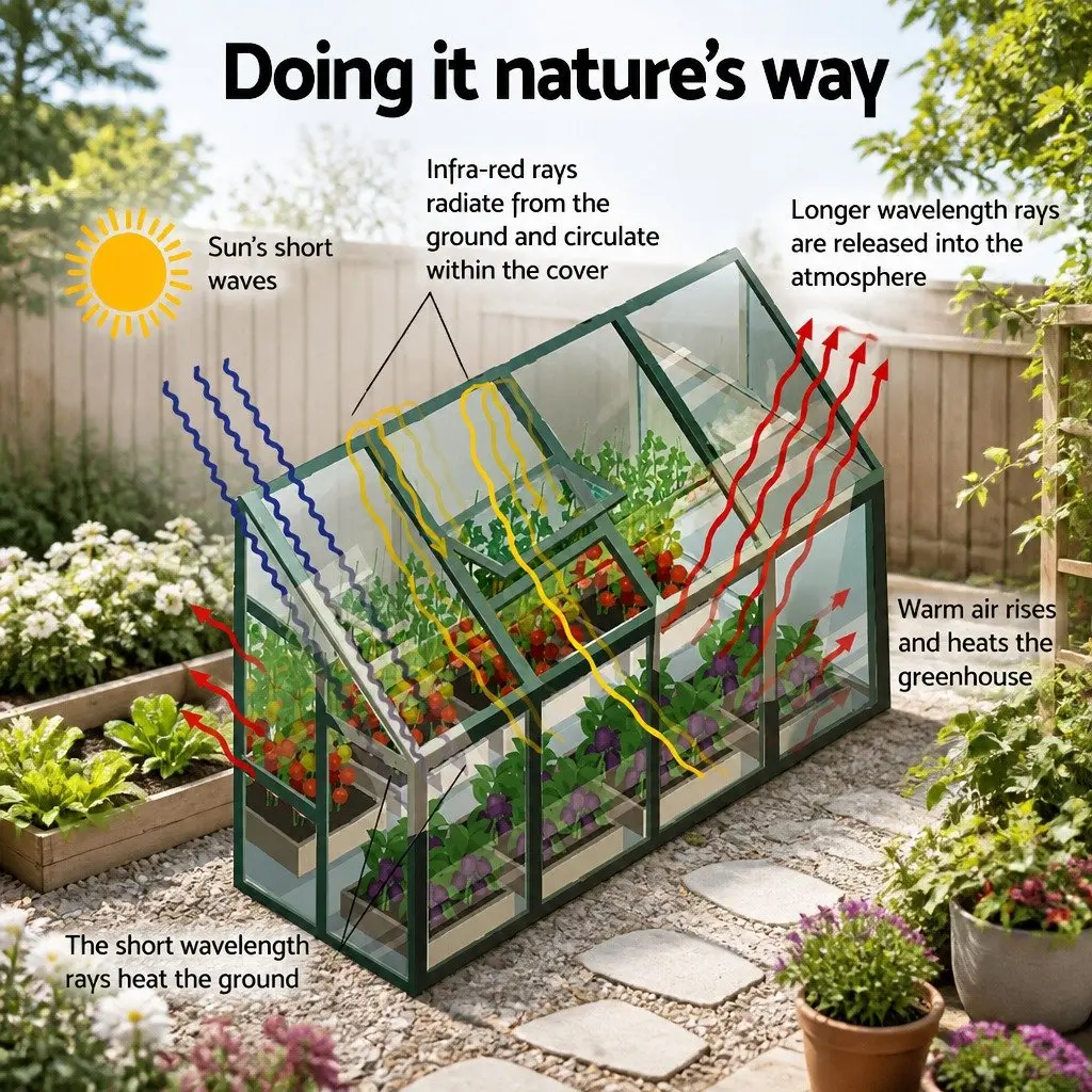Lean-to Greenhouse Aluminium Polycarbonate 2.52x1.27x2.13M Green