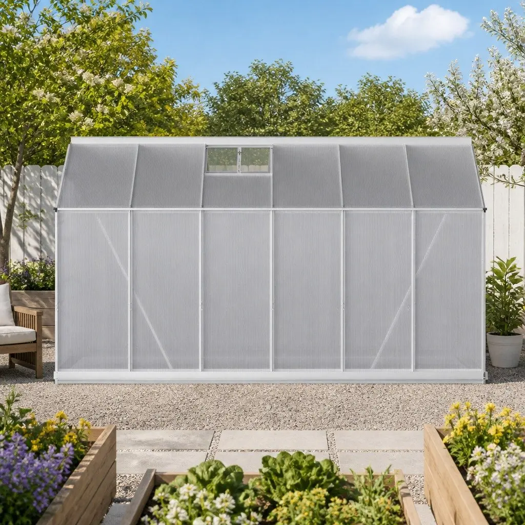 Aluminium Greenhouse for Home Garden 3x2.5x2.26M
