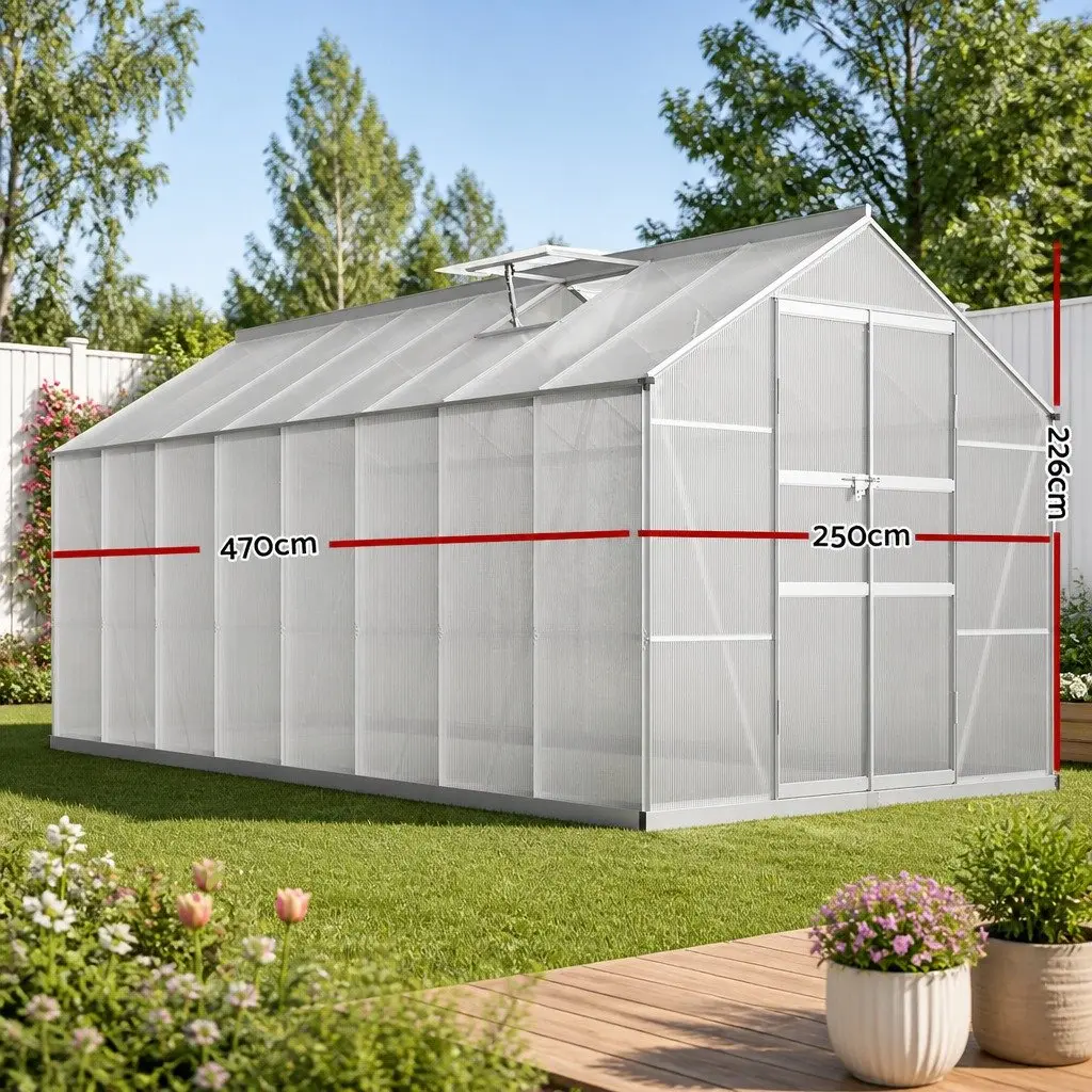 Aluminium Greenhouse for Home Gardeners