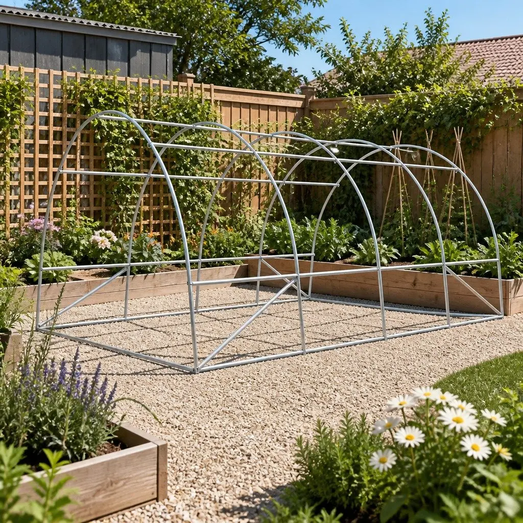 Tunnel Greenhouse PE Cover 4x3x2M Green Steel Frame with Windows