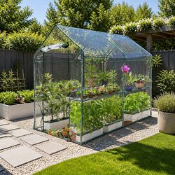 Practical Walk-in Greenhouse Tunnel 1.2x1.9x1.9M for Home Use