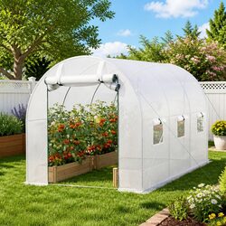 Practical Walk-In Greenhouse for Home Gardening