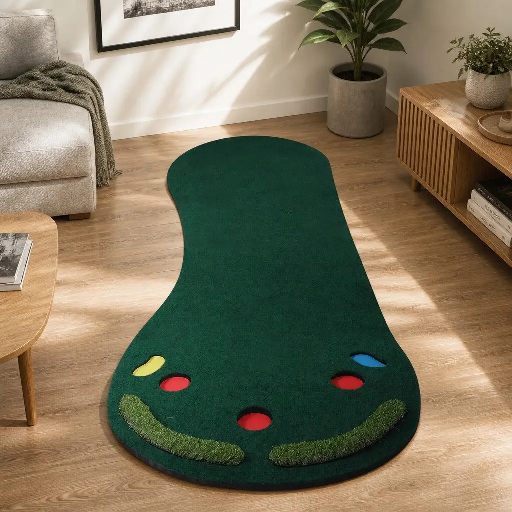 Golf Putting Mat EVA Flannel 90cm x 300cm Green Portable Anti-Slip Indoor Outdoor