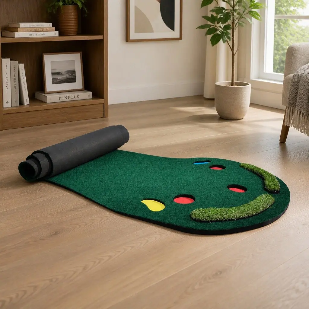 Golf Putting Mat EVA 90cm x 300cm Green Portable Indoor Outdoor Training