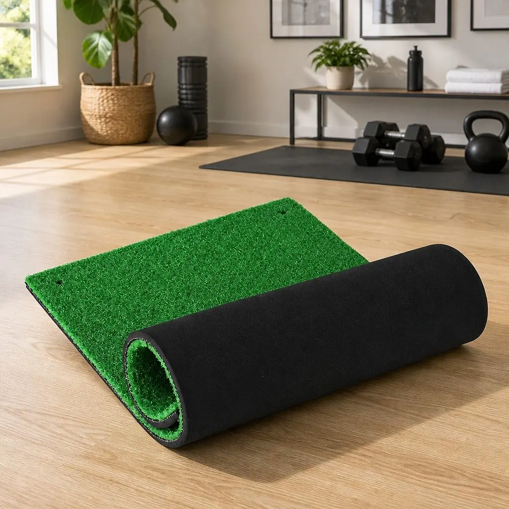 Golf Practice Mat Green Portable Foldable 60x30cm Non-Slip Indoor Outdoor Training Aid