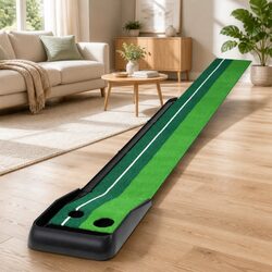 Golf Putting Mat 3M Practice Training Auto Track Portable Foldable Home