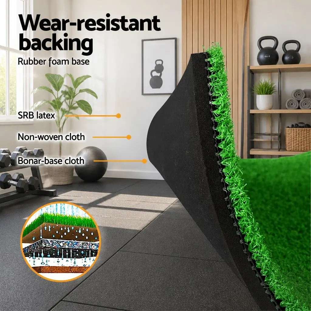 Golf Hitting Mat Grass 150x150cm Green Portable Training Practice