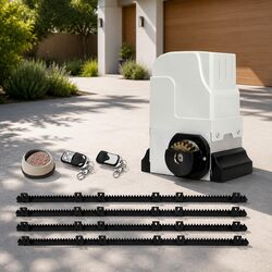 Automatic Sliding Gate Opener Motor Kit 4M Rail Remote Control Keypad