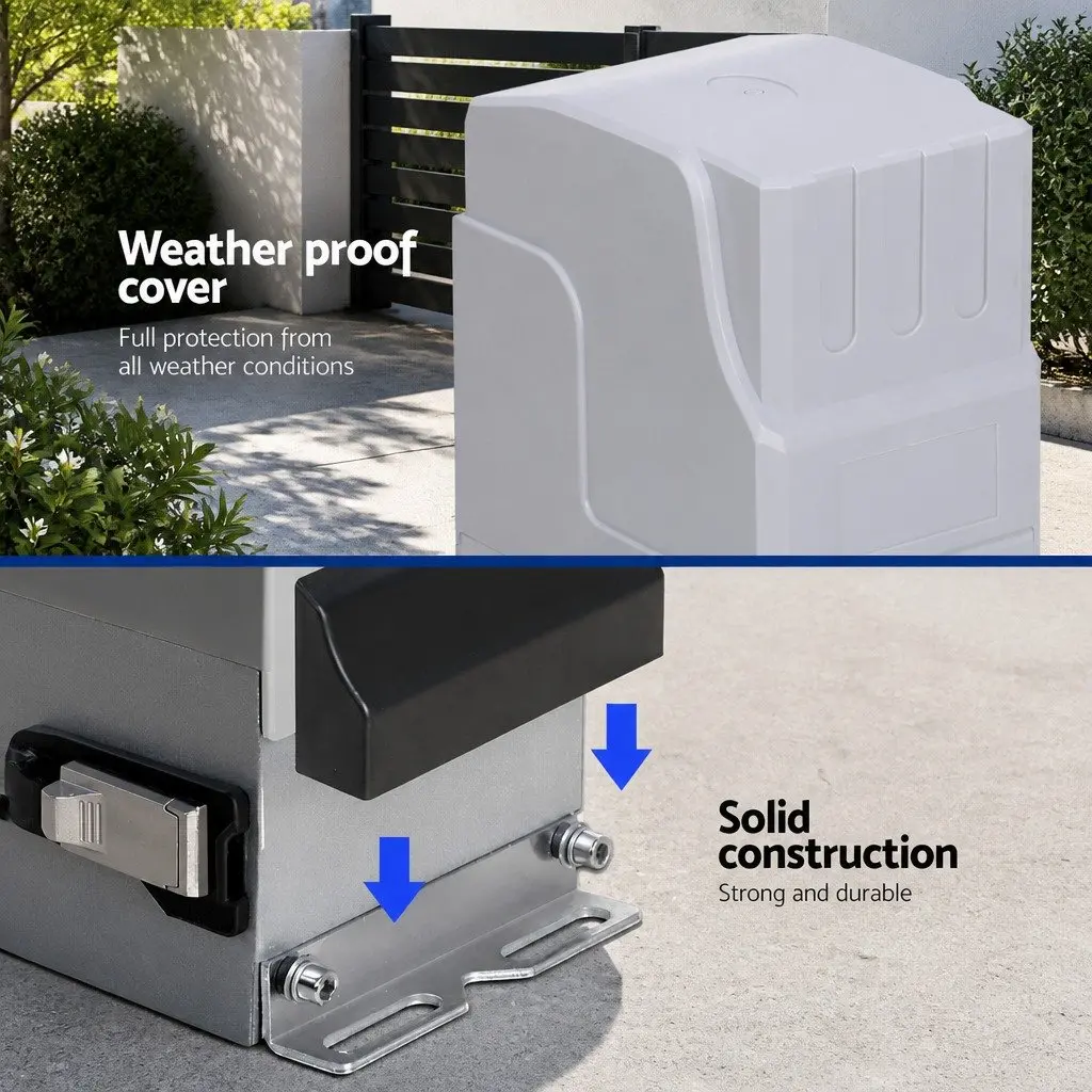 Automatic Sliding Gate Opener Motor Kit 230V AC 4M Heavy Duty White