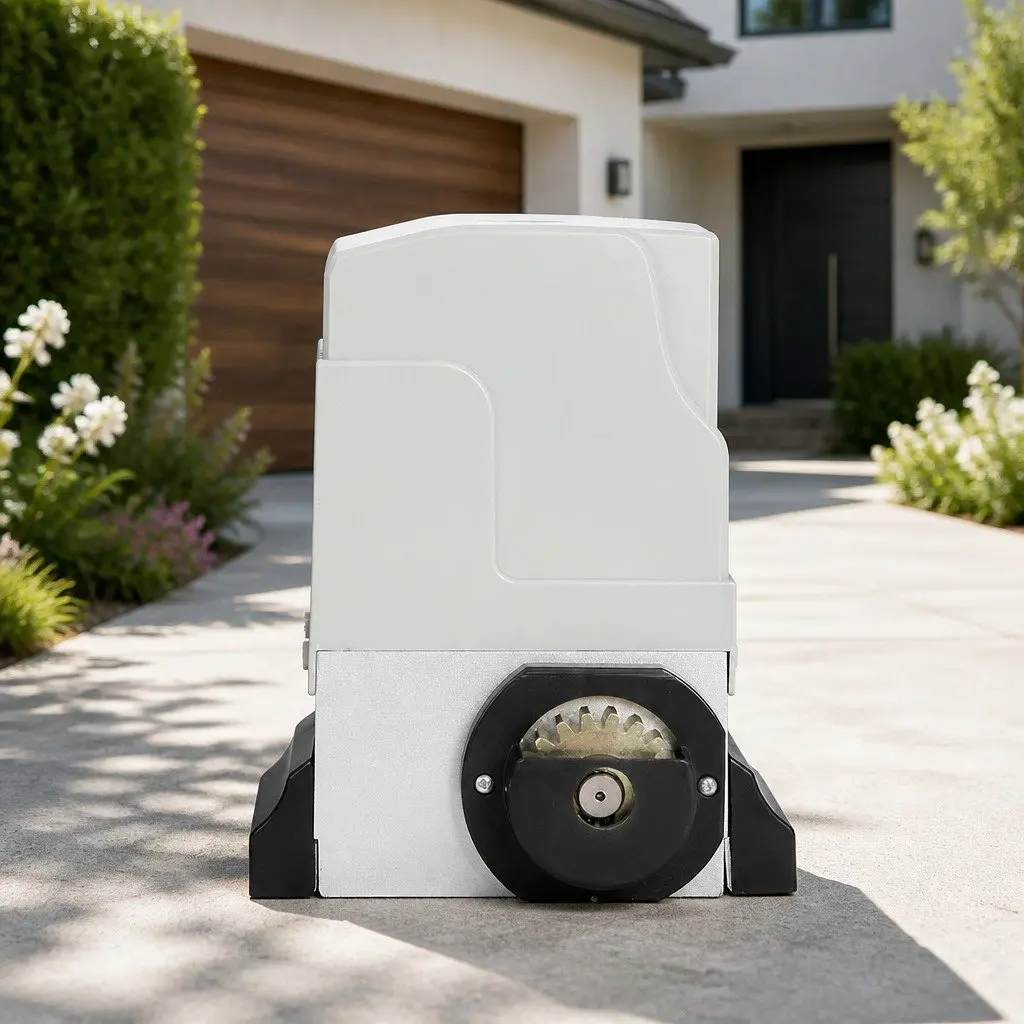 Sliding Gate Opener Motor Kit 550W 6M Rail White Remote Control 1800kg Capacity