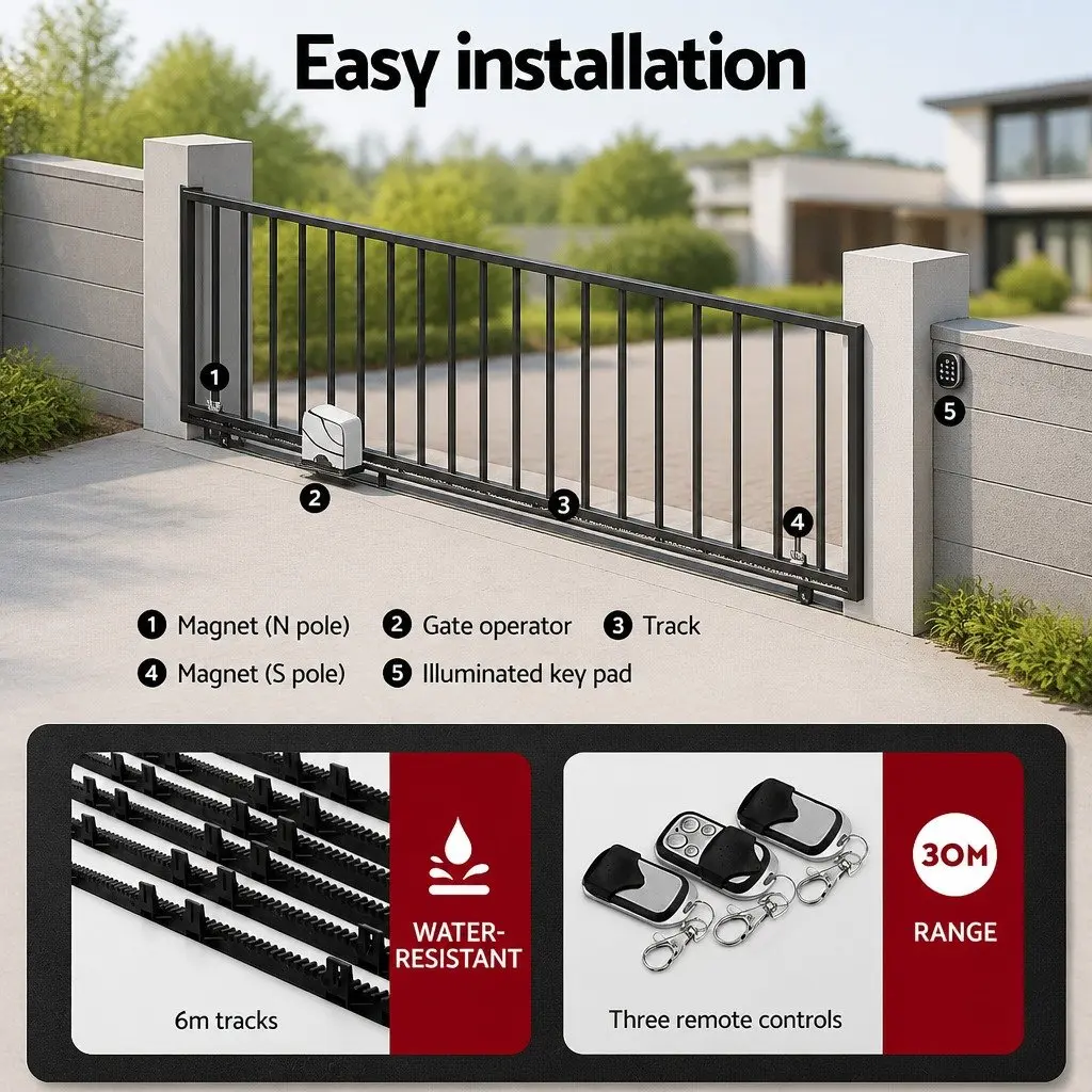 Solar Gate Opener Kit for Home Installations