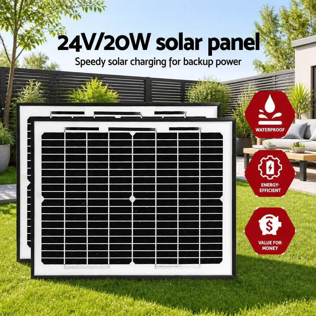 Dual Swing Gate Opener Solar Powered Black 800kg 20W Panel Remote Control