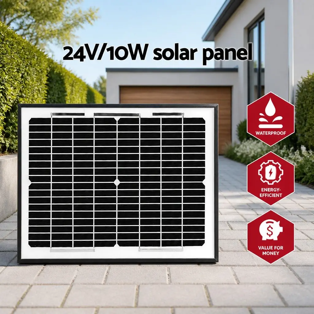 Solar Powered Gate Opener Electric Remote Control 800kg Swing System Black
