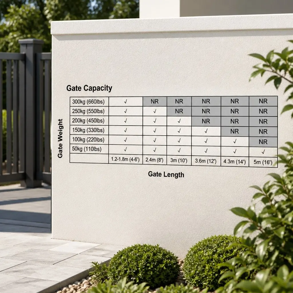 Solar Powered Automatic Gate Opener 20W for Steel Wood Vinyl Gates Up to 300kg and 5m Length with Remote Control and Obstruction Detection