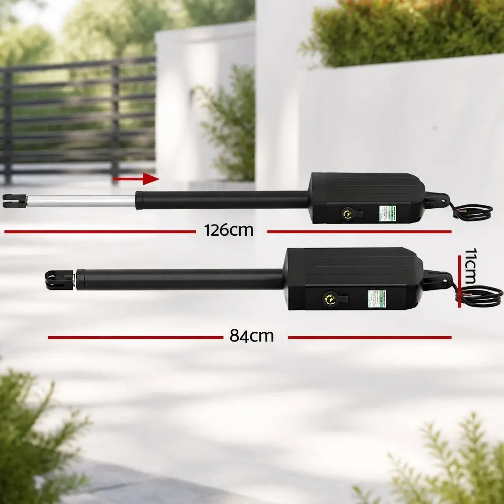 Automatic Electric Gate Opener Black Remote Control 300kg Single Swing 5m