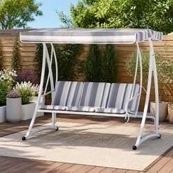 Versatile 3-Seater Swing Chair for Gardens and Patios