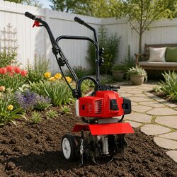 Practical 63cc Hand-held Tiller for Home Use
