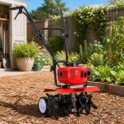 Versatile 65CC Tiller for Various Gardening Tasks