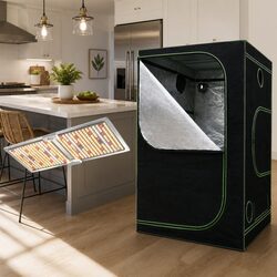 Practical Indoor Grow Tent Kit 100x100x200CM 220W LED