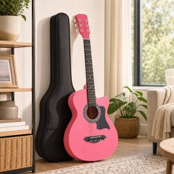 38 Inch Right-Handed Acoustic Guitar Ideal for Home Use