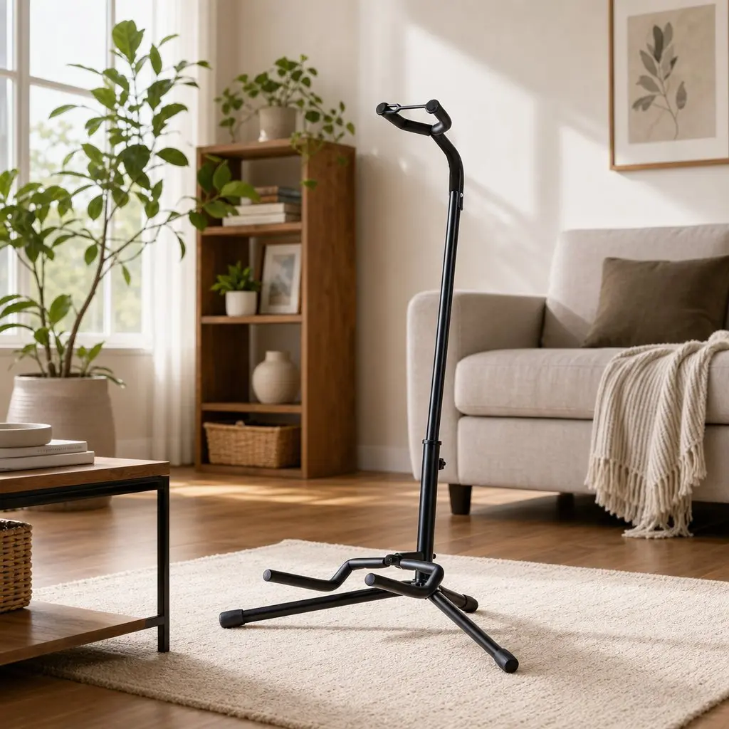 Guitar Stand Adjustable Iron A-Frame Folding Black