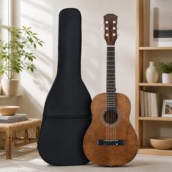 Compact Acoustic Guitar Fit for Beginners at Home
