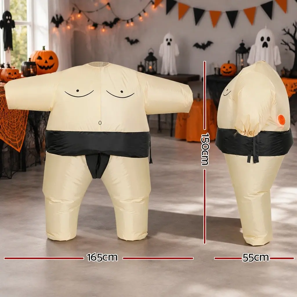 Inflatable Sumo Costume Polyester 1.5m Skin Colour
